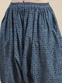 Harem Pant AOP-Indigo - De Moza