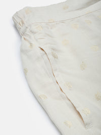 De Moza Women Festive Palazzo Offwhite - De Moza