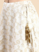 De Moza Women Skirt Bottom Polyester Offwhite - De Moza