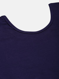 De Moza Women Athleisure Top Navy Blue