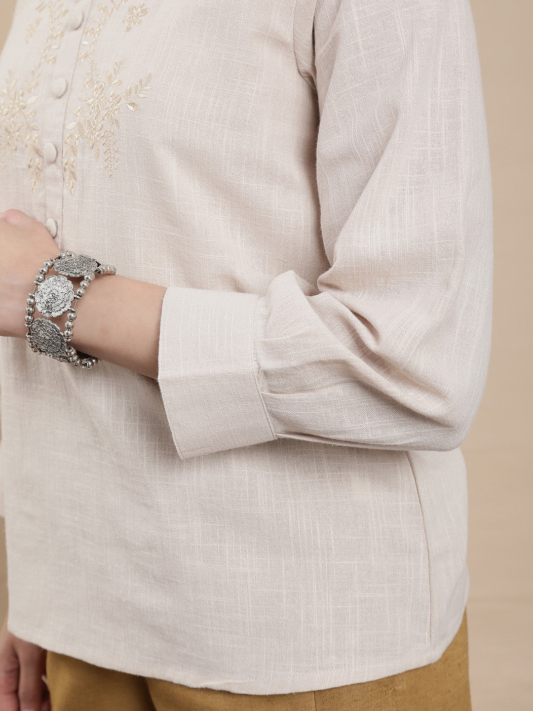 De Moza Women Casual Top Natural