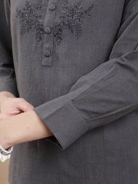 De Moza Women Casual Top Dark Grey