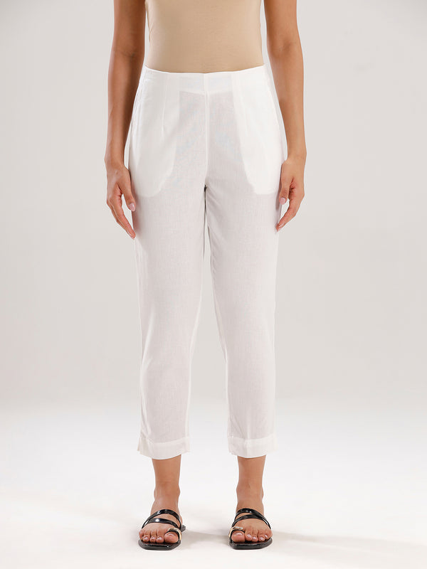 Cigarette Pant-Offwhite - De Moza