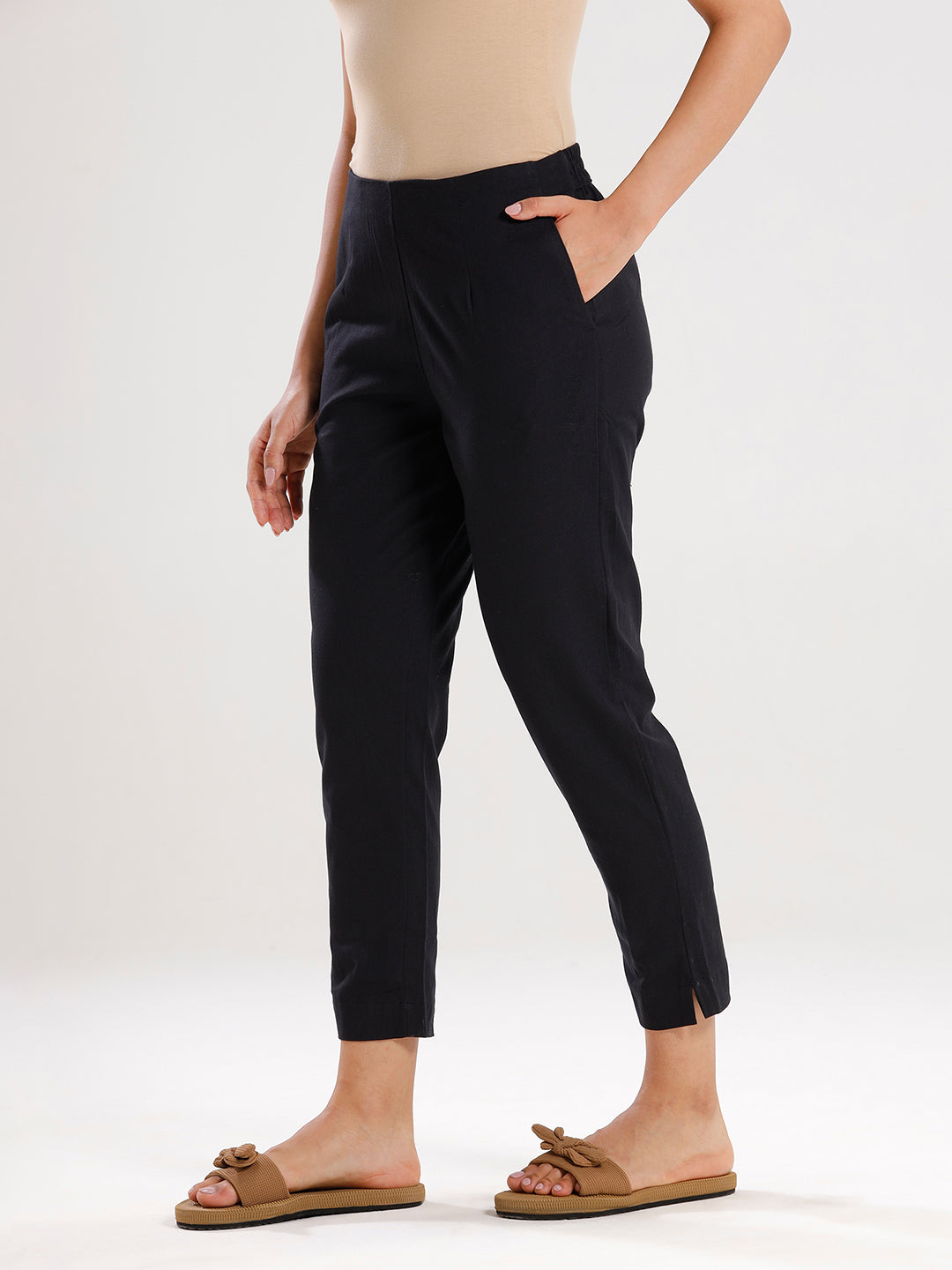 Cigarette Pant-Black - De Moza