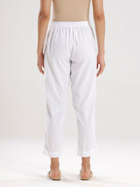 Cigarette Pant-White - De Moza