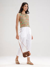 Cigarette Pant-White - De Moza