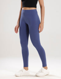 Ankle Length Leggings Cotton-True Indigo
