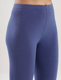 Ankle Length Leggings Cotton-True Indigo