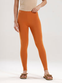 Ankle Length Leggings Cotton-Light Rust - De Moza