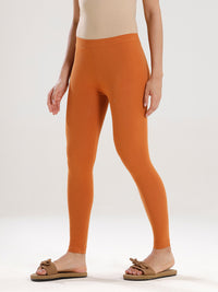Ankle Length Leggings Cotton-Light Rust - De Moza