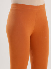 Ankle Length Leggings Cotton-Light Rust - De Moza