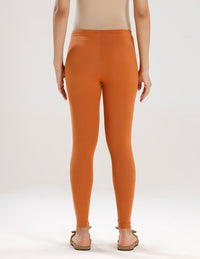 Ankle Length Leggings Cotton-Light Rust
