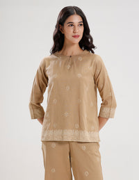 Tunic Top-Golden Beige
