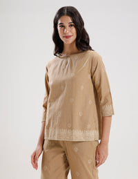 Tunic Top-Golden Beige
