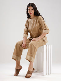 Tunic Top-Golden Beige - De Moza