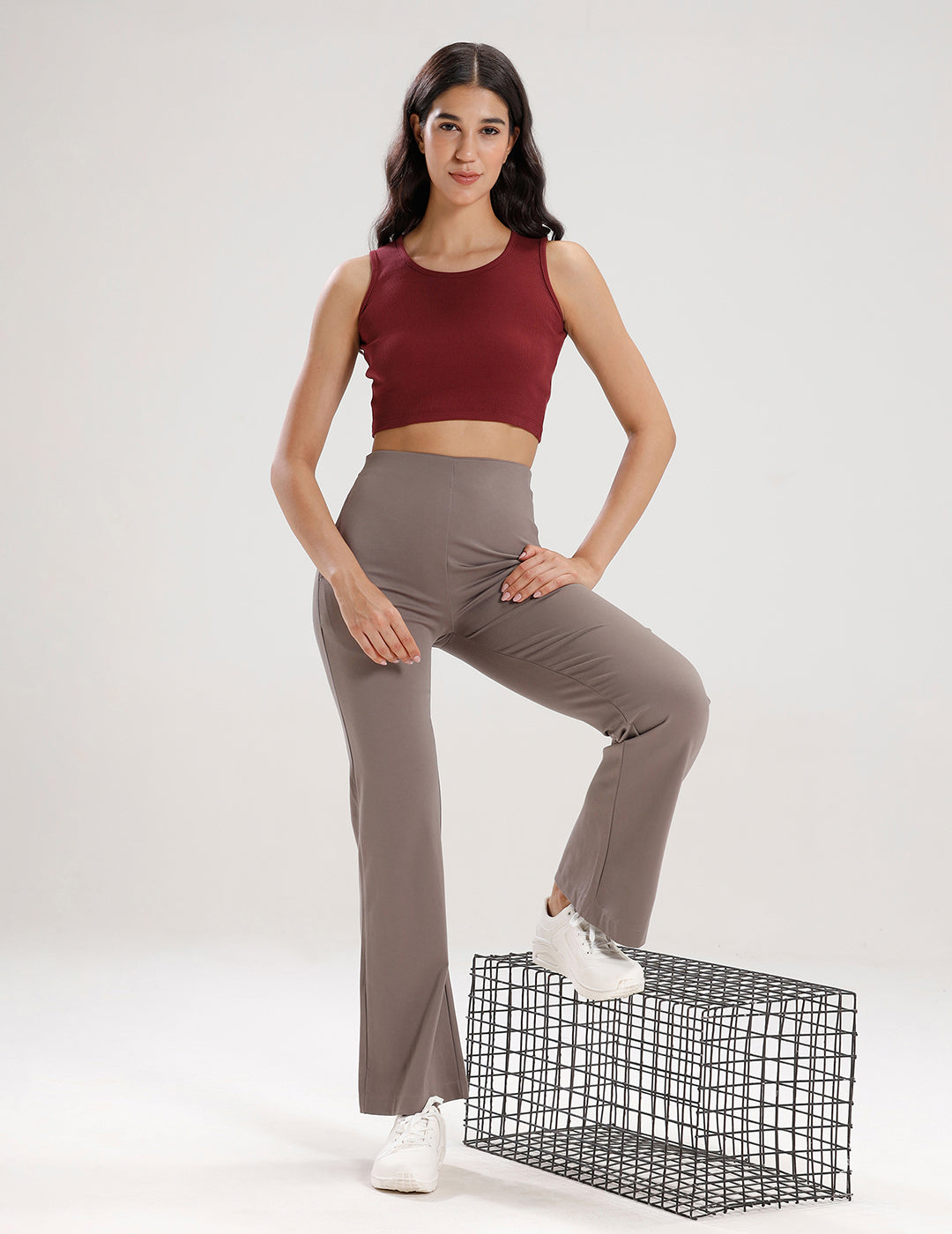 Crop Top-Burgundy