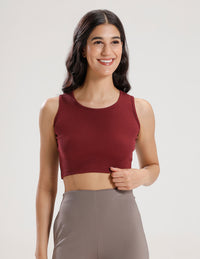 Crop Top-Burgundy