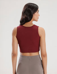 Crop Top-Burgundy