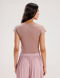 Kimono Sleeve Top-Tan