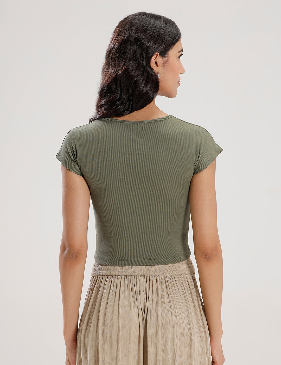 Kimono Sleeve Top-Olive Green