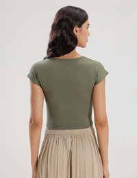 Kimono Sleeve Top-Olive Green