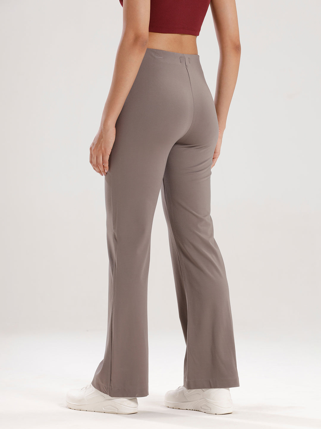 Fit & Flare Pant-Taupe - De Moza