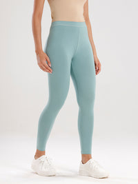 Ankle Length Leggings Viscose-Aqua Green - De Moza