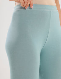 Ankle Length Leggings Viscose-Aqua Green