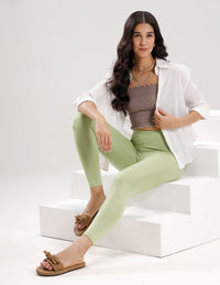 Ankle Length Leggings Viscose-Macha Green