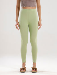 Ankle Length Leggings Viscose-Macha Green
