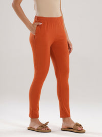 Women's Needle Pants Flame Orange - De Moza