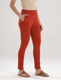 Women's Needle Pants Burnt Orange