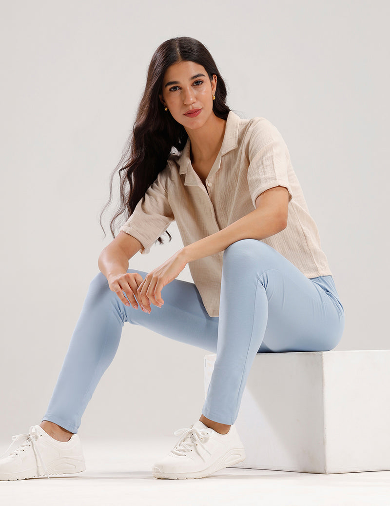 Women's Needle Pants Powder Blue