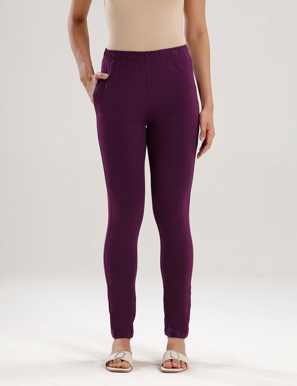 Women's Needle Pants Dark Purple - De Moza