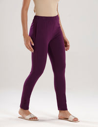 Women's Needle Pants Dark Purple
