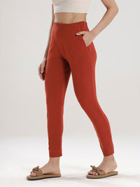 Super Stretch Kurti Pant-Burnt Orange
