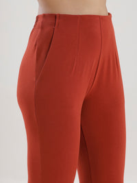 Super Stretch Kurti Pant-Burnt Orange