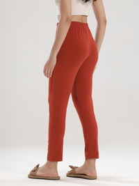 Super Stretch Kurti Pant-Burnt Orange