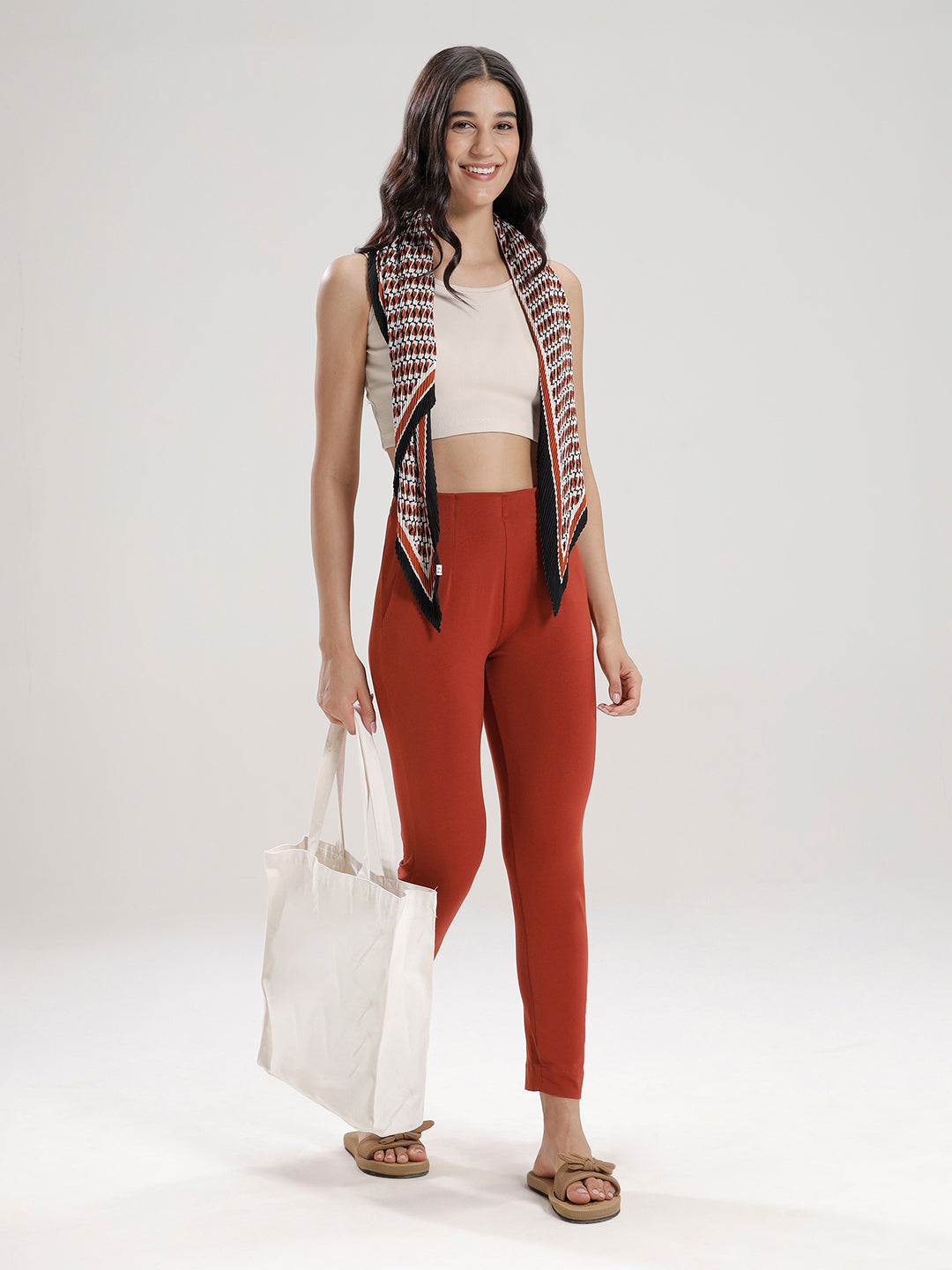 Super Stretch Kurti Pant-Burnt Orange