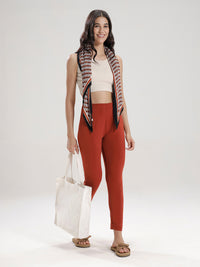 Super Stretch Kurti Pant-Burnt Orange