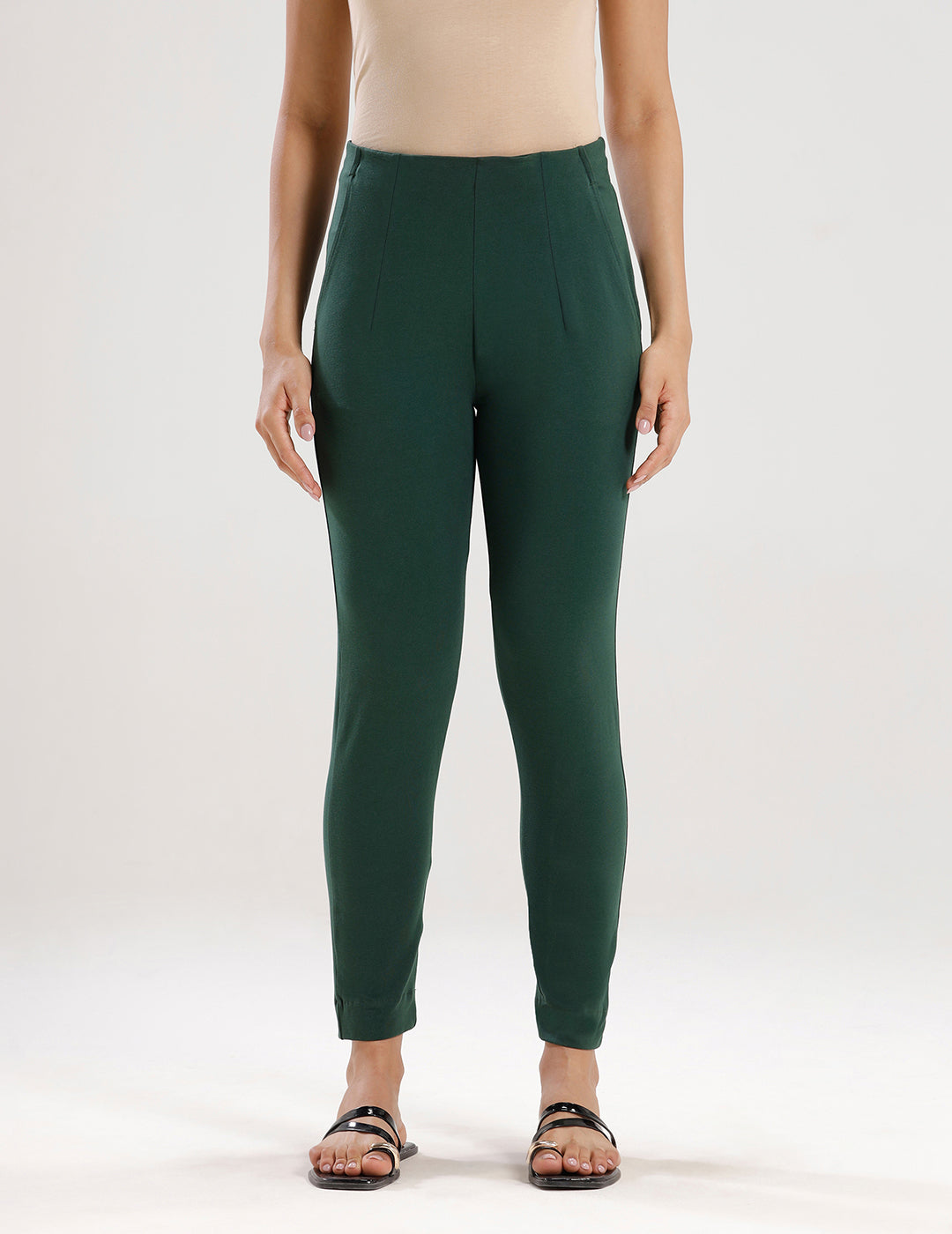 Super Stretch Kurti Pant-Dark Green