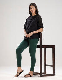 Super Stretch Kurti Pant-Dark Green