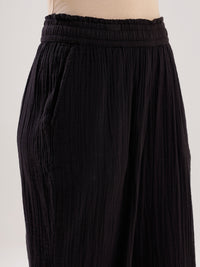 Crop Palazzo-Black - De Moza