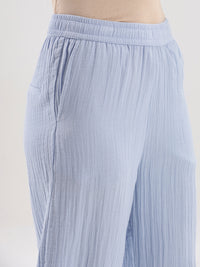 Wide Leg Palazzo-Powder Blue - De Moza