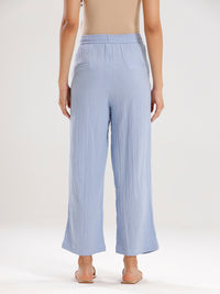 Wide Leg Palazzo-Powder Blue - De Moza