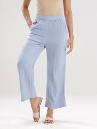 Wide Leg Palazzo-Powder Blue - De Moza