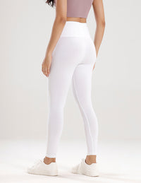 Ankle Length High Waist Leggings-White