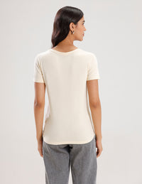 T-Shirt Regular Sleeve-Ecru