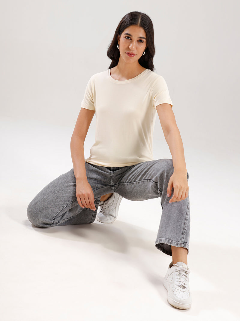 T-Shirt Regular Sleeve-Ecru