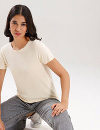 T-Shirt Regular Sleeve-Ecru